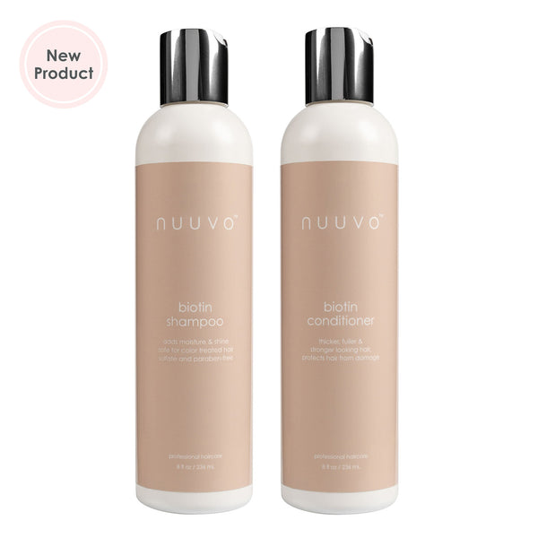Nuuvo Biotin Shampoo & Conditioner Duo - Strengthening Hair Care Duo for Thicker, Fuller Hair