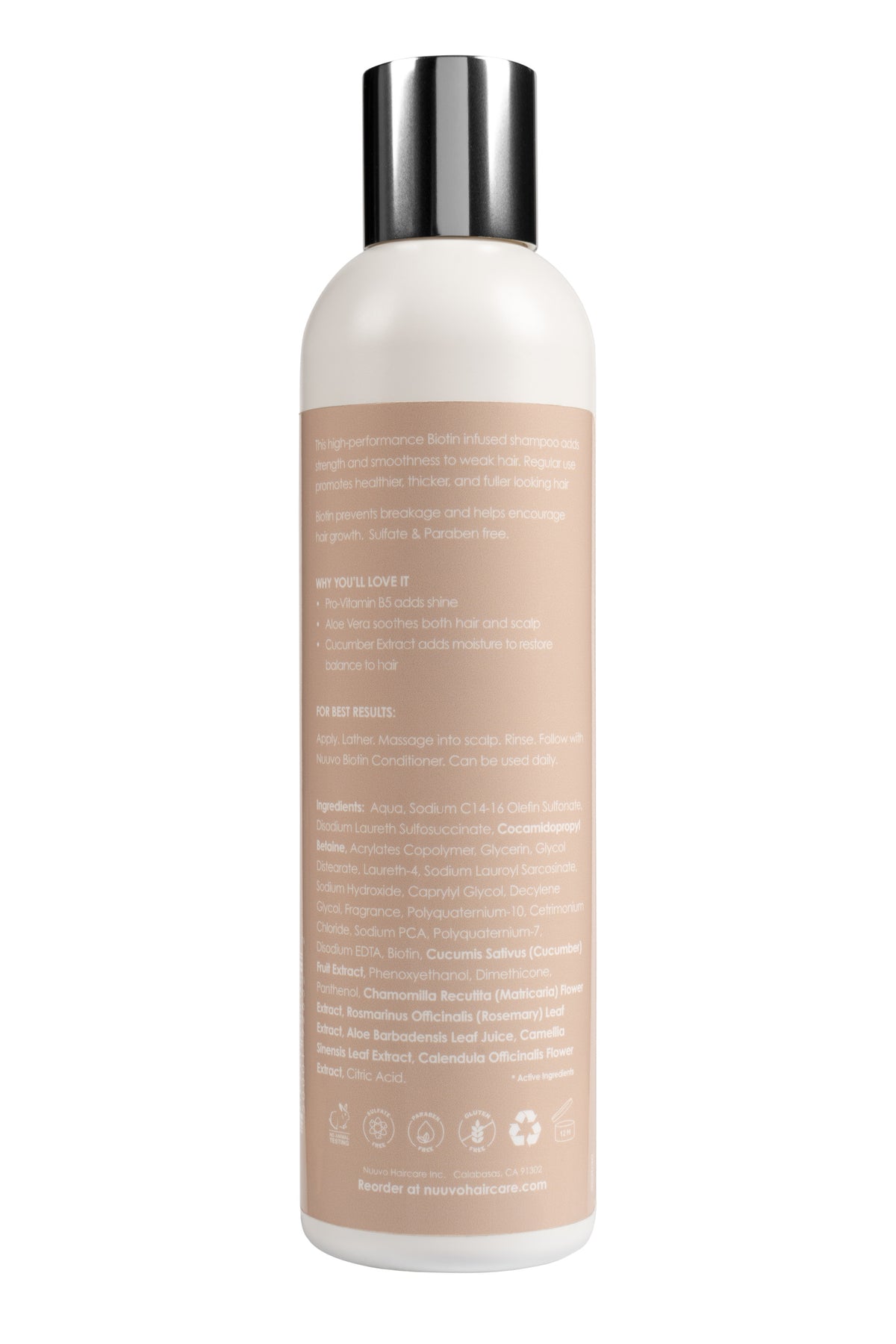 Nuuvo Biotin Shampoo &amp; Conditioner Duo - Strengthening Hair Care Duo for Thicker, Fuller Hair