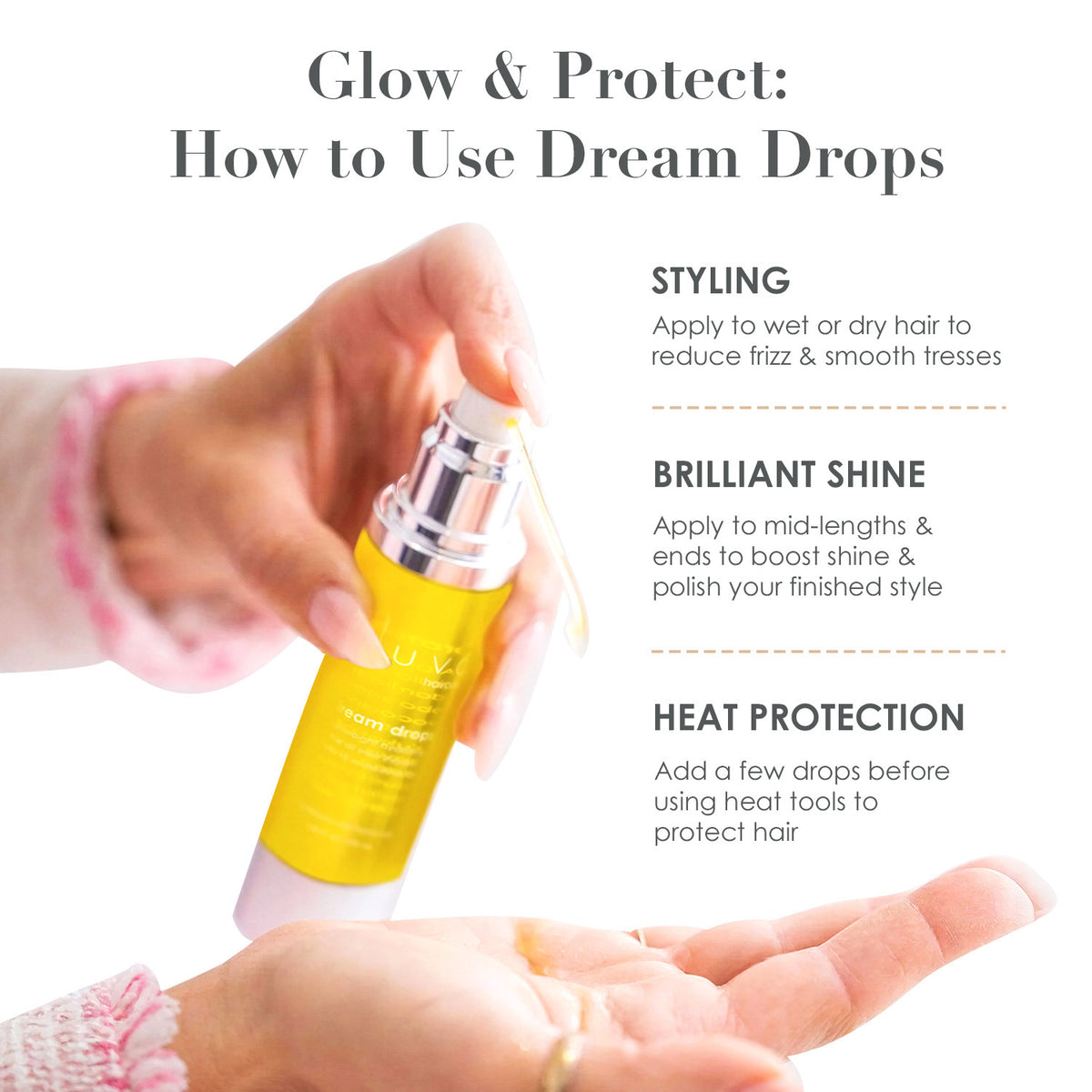 Nuuvo Haircare Dream Drops - A Lightweight Hydrating Hair Oil Elixir