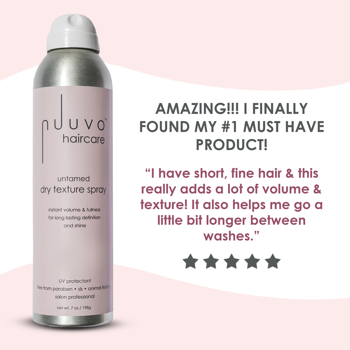 Untamed Dry Texture Spray by Nuuvo - Effortless, Iconic Hair
