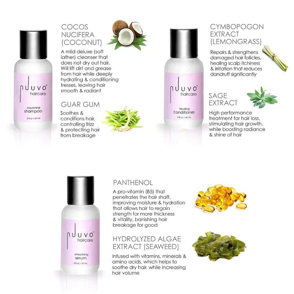 Nuuvo Haircare Hair Travel Set Trio