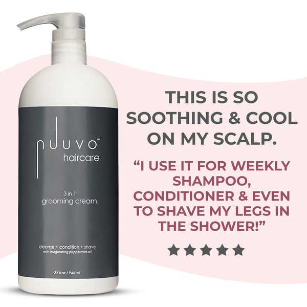 Nuuvo Haircare 3in1 Grooming Cream, Unisex No Poo, Conditioning & Shave - Image 2