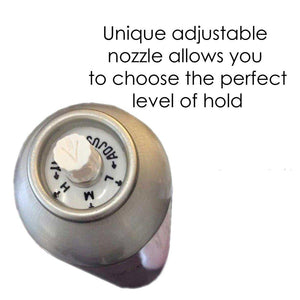 3 in 1 Hairspray (10oz) - adjustable nozzle feature, (light, medium, heavy) - Nuuvo Haircare